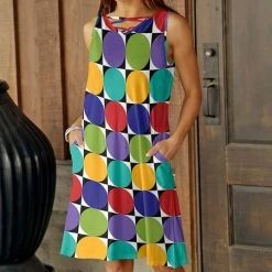 Best reviews of 🧨 Bon Apple Tea Green & Purple Circle Criss-Cross Neck Pocket Shift 👗 Dress - Plus 💯