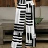 Best reviews of 🔔 Bon Apple Tea White & Black Geometric Wide-Leg Pants - 👩 Women & Plus 😉