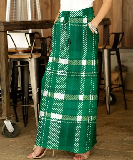 Buy π₯° Bon Apple Tea Green & White Plaid Drawstring Pocket Maxi π Skirt - π© Women β€οΈ 1 Buy π₯° Bon Apple Tea Green & White Plaid Drawstring Pocket Maxi π Skirt - π© Women β€οΈ