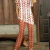Best deal 👍 Bon Apple Tea White & Rust Geometric Tee & Pants - 👩 Women & Plus 😉