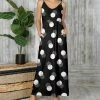 Brand new 😀 Bon Apple Tea Black & White Polka Dot Sleeveless Maxi 👗 Dress - 👩 Women ❤️