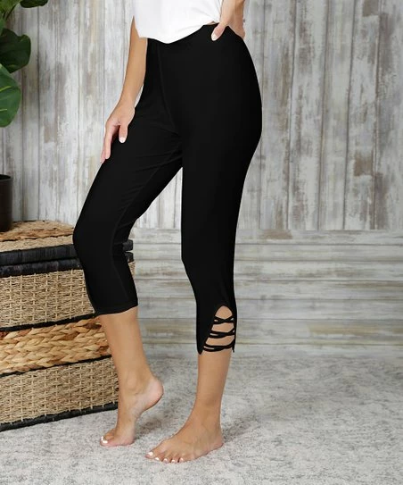 New ๐ Bon Apple Tea Black Cutout Capri Leggings - ๐ฉ Women & Plus ๐