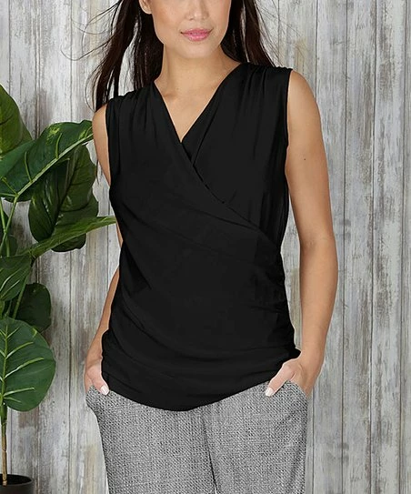 Best Sale β¨ Bon Apple Tea Black Surplice Tank - π© Women & Plus π 1 Best Sale β¨ Bon Apple Tea Black Surplice Tank - π© Women & Plus π