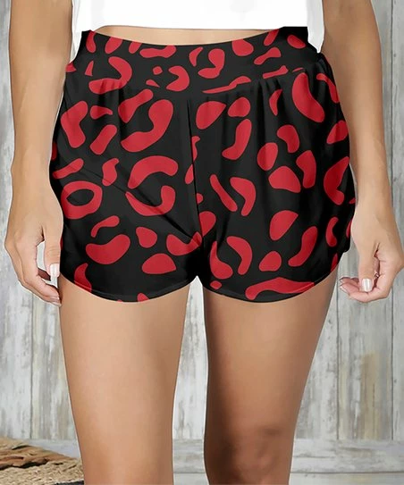 Best Sale π Bon Apple Tea Black & Red Leopard Shorts - π© Women & Plus β¨ 1 Best Sale π Bon Apple Tea Black & Red Leopard Shorts - π© Women & Plus β¨