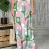 Buy 😍 Bon Apple Tea Green & Pink Abstract Maxi 👗 Skirt - 👩 Women & Plus 🎉