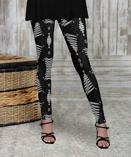 Top 10 π Bon Apple Tea Black & White Trees Leggings - π© Women π 1 Top 10 π Bon Apple Tea Black & White Trees Leggings - π© Women π