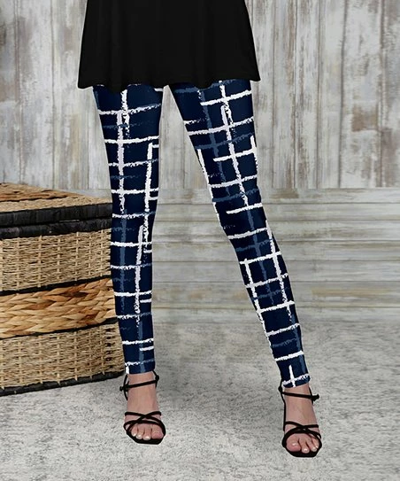 Brand new π₯° Bon Apple Tea Navy & White Grid Leggings - π© Women β 1 Brand new π₯° Bon Apple Tea Navy & White Grid Leggings - π© Women β
