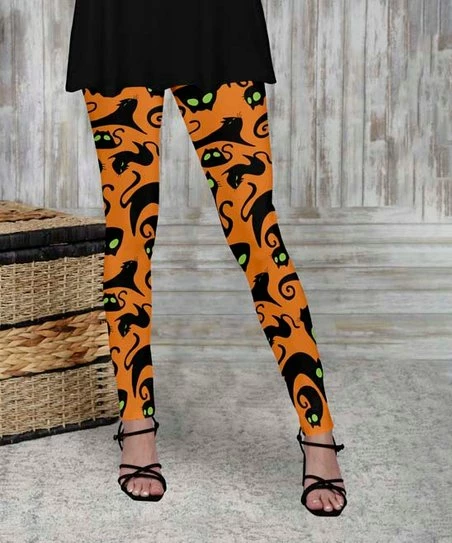 Hot Sale π Bon Apple Tea Orange & Black Cat Leggings - Plus π₯ 1 Hot Sale π Bon Apple Tea Orange & Black Cat Leggings - Plus π₯