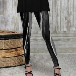 Cheap ✔️ Bon Apple Tea Black & Gray Marbleized Leggings - 👩 Women & Plus 🎁