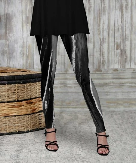 Cheap βοΈ Bon Apple Tea Black & Gray Marbleized Leggings - π© Women & Plus π 1 Cheap βοΈ Bon Apple Tea Black & Gray Marbleized Leggings - π© Women & Plus π