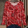 New 👏 Bon Apple Tea Red & White Paisley V-Neck Tunic - 👩 Women & Plus 🎉