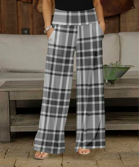 Discount π Bon Apple Tea Gray Plaid Wide Leg Pants - π© Women 𧨠1 Discount π Bon Apple Tea Gray Plaid Wide Leg Pants - π© Women π§¨