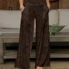 Deals 🤩 Bon Apple Tea Brown & Black Abstract Pocket Palazzo Pants - Plus 🔔