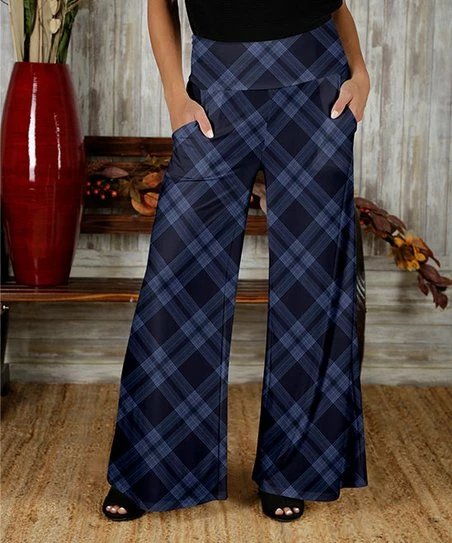 Brand new β Bon Apple Tea Blue & Navy Plaid Wide-Leg Pants - π© Women & Plus π 1 Brand new β Bon Apple Tea Blue & Navy Plaid Wide-Leg Pants - π© Women & Plus π
