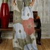 Buy ✔️ Bon Apple Tea Olive & Blue Petal Pocket Drawstring Maxi 👗 Skirt - 👩 Women & Plus 💯