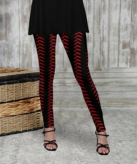 Outlet π Bon Apple Tea Black & Red Abstract Leggings - π© Women & Plus π 1 Outlet π Bon Apple Tea Black & Red Abstract Leggings - π© Women & Plus π