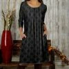 Brand new 🎁 Bon Apple Tea Black & Gray Lattice Pleated Shift 👗 Dress - 👩 Women ✔️