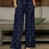 Promo 🔥 Bon Apple Tea Navy Kaleidoscope Pocket Wide-Leg Pants - 👩 Women & Plus 🤩