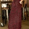 New 🛒 Bon Apple Tea Red & Black Geometric Pocket Drawstring Maxi 👗 Skirt - 👩 Women & Plus 😉