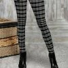 Best Pirce ⭐ Bon Apple Tea Black & White Plaid Leggings - 👩 Women & Plus 🔔