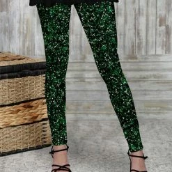 Wholesale 🔥 Bon Apple Tea Green & Black Polka Dot Leggings - 👩 Women & Plus 😀