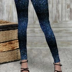 New 🛒 Bon Apple Tea Blue & Black Speckle Leggings - 👩 Women & Plus 🌟