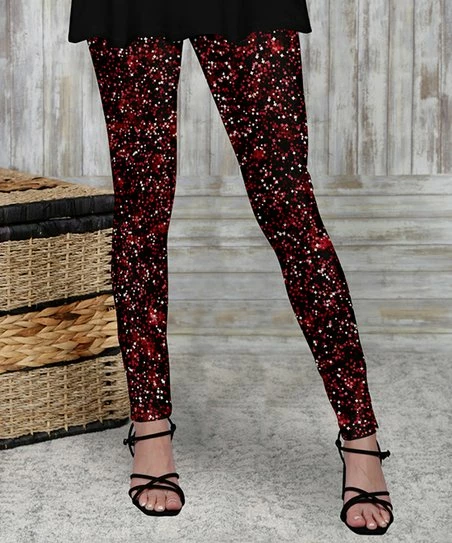 Coupon π Bon Apple Tea Red & Black Speckle Leggings - π© Women & Plus β 1 Coupon π Bon Apple Tea Red & Black Speckle Leggings - π© Women & Plus β