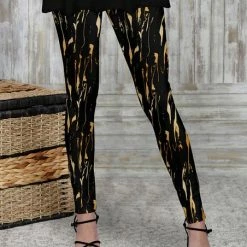 Deals 😍 Bon Apple Tea Black & Taupe Fleck Leggings - 👩 Women & Plus 🥰