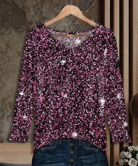 Coupon π Bon Apple Tea Fuchsia & Black Speckle Long-Sleeve V-Neck Tunic - π© Women & Plus β 1 Coupon π Bon Apple Tea Fuchsia & Black Speckle Long-Sleeve V-Neck Tunic - π© Women & Plus β
