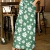 New 💯 Bon Apple Tea Mint & White Floral Drawstring Pocket Maxi 👗 Skirt - 👩 Women & Plus 🎉